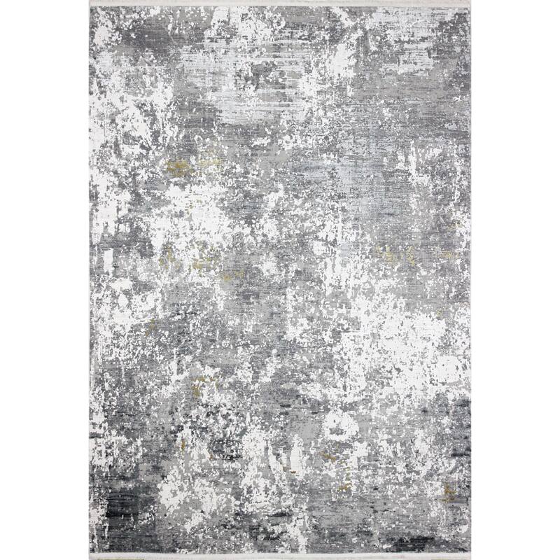 Bashian Giuliana Ivory/Grey Contemporary Area Rug