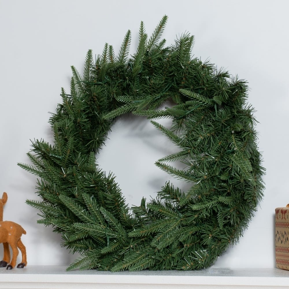 23.62" Green Realistic Artificial Holiday Christmas Wreath for Decor