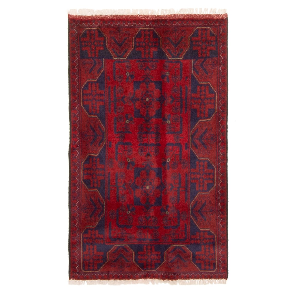 ECARPETGALLERY Hand-knotted Finest Khal Mohammadi Red Wool Rug - 2'5 x 4'3