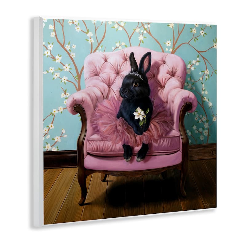 Stupell Girlie Rabbit in Tutu Wall Plaque Art Design By Lucia Heffernan