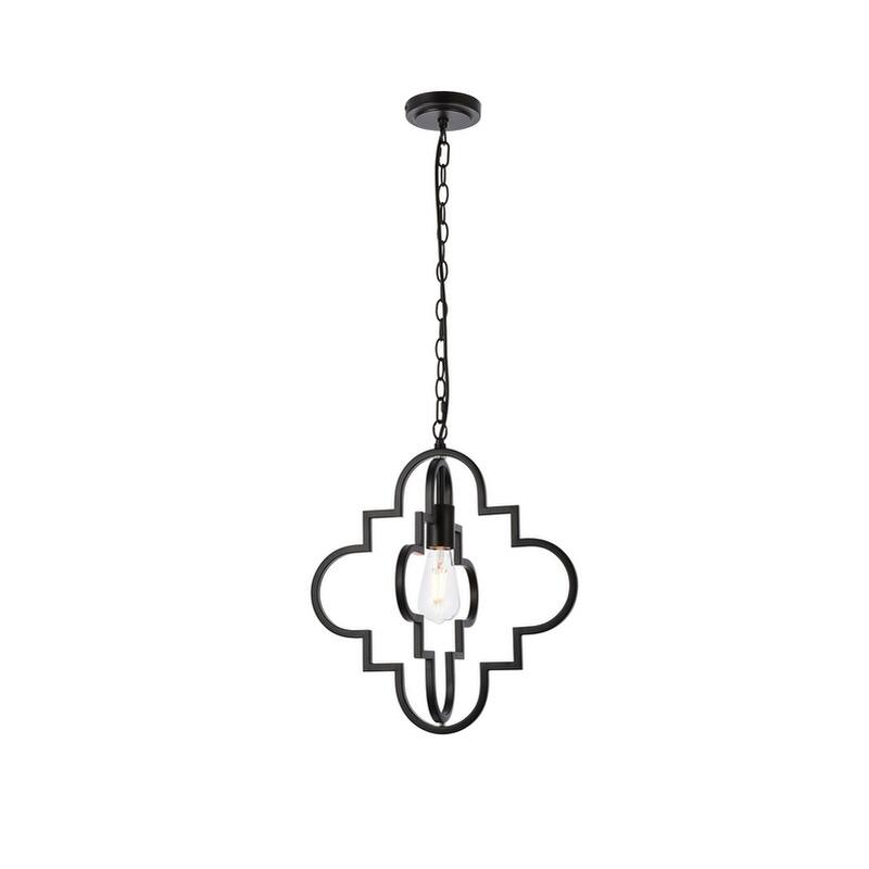 Sage 1 Light Pendant in black - 15 Inch - Black