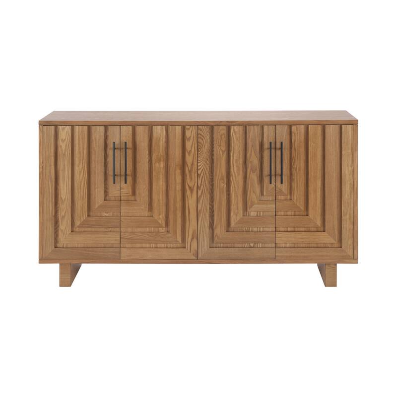 Wood Sideboard Buffet Cabinet, 67" Large Minimalist Credenza with Storage, Modern Accent Cabinet with 4 Doors