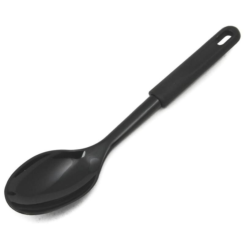 Chef Craft 11.5" Basic Heat Resistant Nylon Solid Serving Spoon - Black