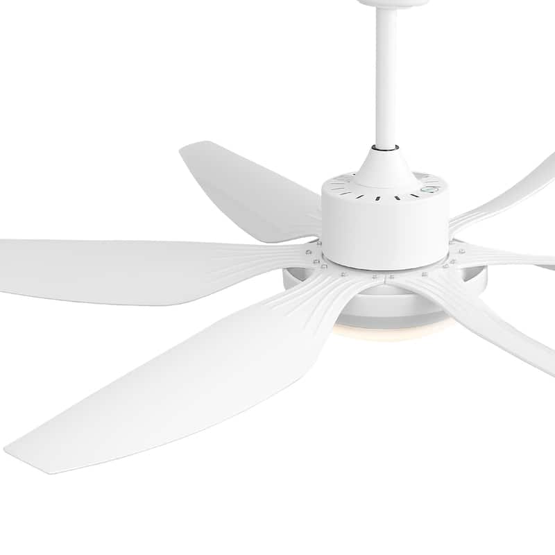 54-inch Indoor Modern Ceiling Fan with Light and Remote, LED Dimmable, 6 ABS Blades