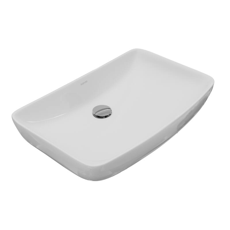 Karran Valera 24" Vitreous China Vessel Bathroom Sink in White
