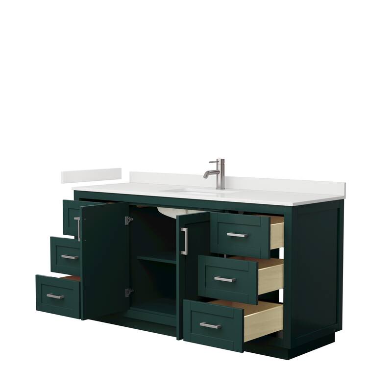 Miranda 66-inch Single Vanity, Quartz Top
