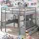 preview thumbnail 19 of 34, Full Size Multifunctional Loft Bed with Two Drawers, and Storage Shelves and Drawers Gray