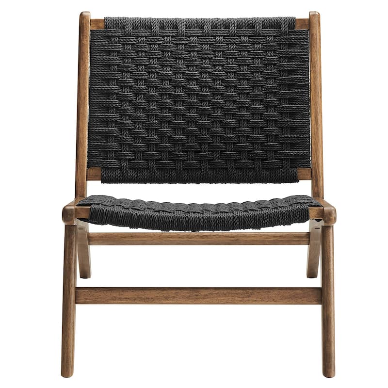 Saoirse Woven Rope Wood Accent Lounge Chair