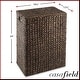 preview thumbnail 13 of 22, Large Laundry Hamper Basket w Lid and Liner Water Hyacinth
