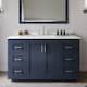 Option Dark Blue / White Quartz Top / Brushed Nickel