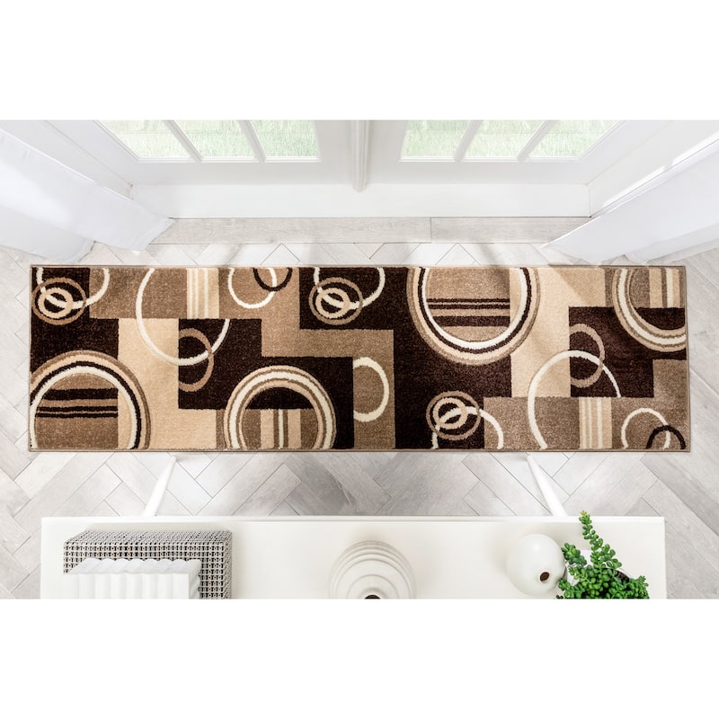 Well Woven Ruby Galaxy Waves Modern Geometric Area Rug