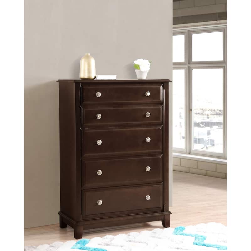 Ashford 5-drawer Chest - Cappuccino