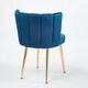 preview thumbnail 7 of 14, Modern dining chair(set of 2 ) with iron tube golden color legs, velvet and comfortable backrest