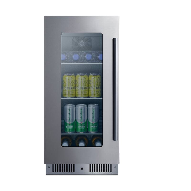 Summit CL156BV1LHD 15" Wide 96 Can Capacity Left Hinge Beverage Cooler
