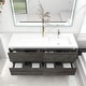 preview thumbnail 41 of 39, Selina 60" Wall Mounted Vanity with Single Sink on the Right