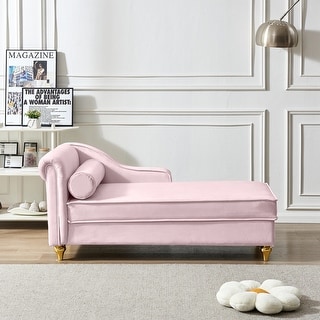 Upholstery Chaise Lounge Chair with Storage Velvet - Bed Bath & Beyond ...