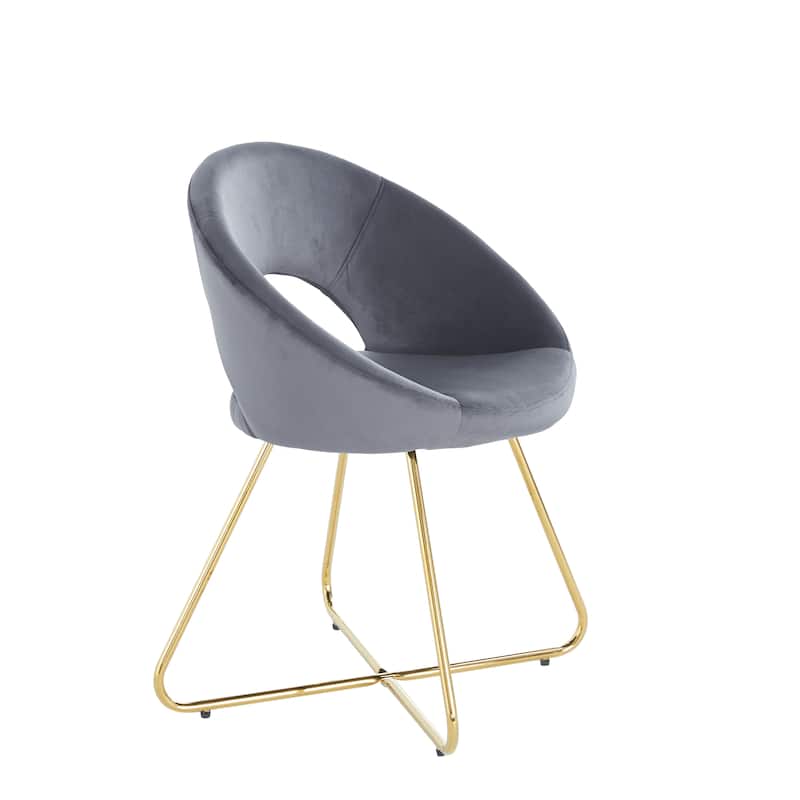 Accent Velvet Chairs Set of 2 Dining Chairs Single Sofa Arm Chair Living Room Furniture Lounge Chairs with Metal Frame Legs
