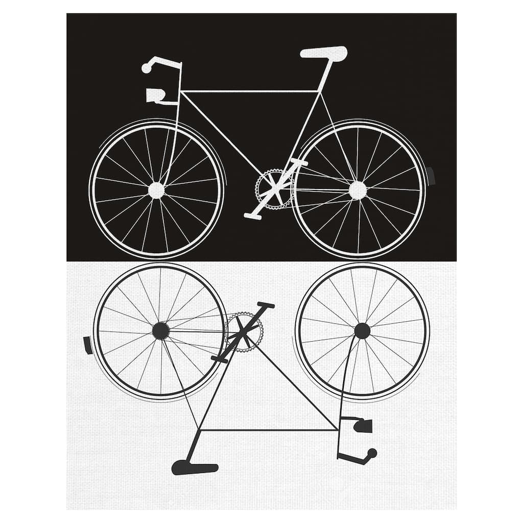 Two Bikes by Jan Weiss Canvas Art Print