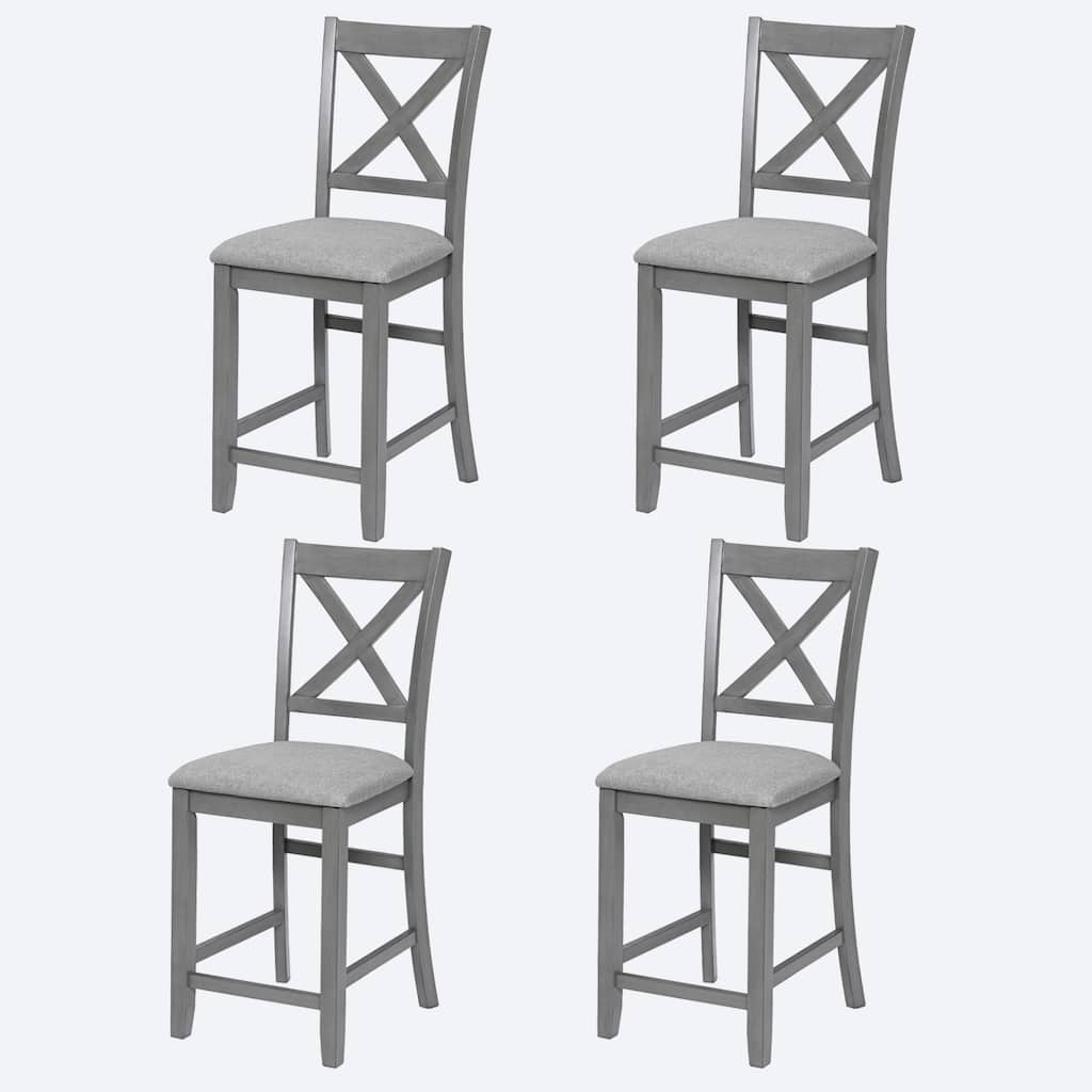 Counter Height Chairs set for 4, Kitchen Chair with Padded Seat, Counter Height Barstool for Dining Room,