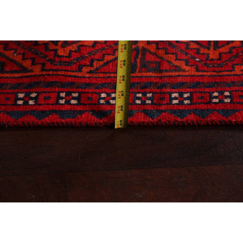 Tribal Geometric Qashqai Persian Area Rug Hand-knotted Wool Carpet - 4'6" x 9'11"