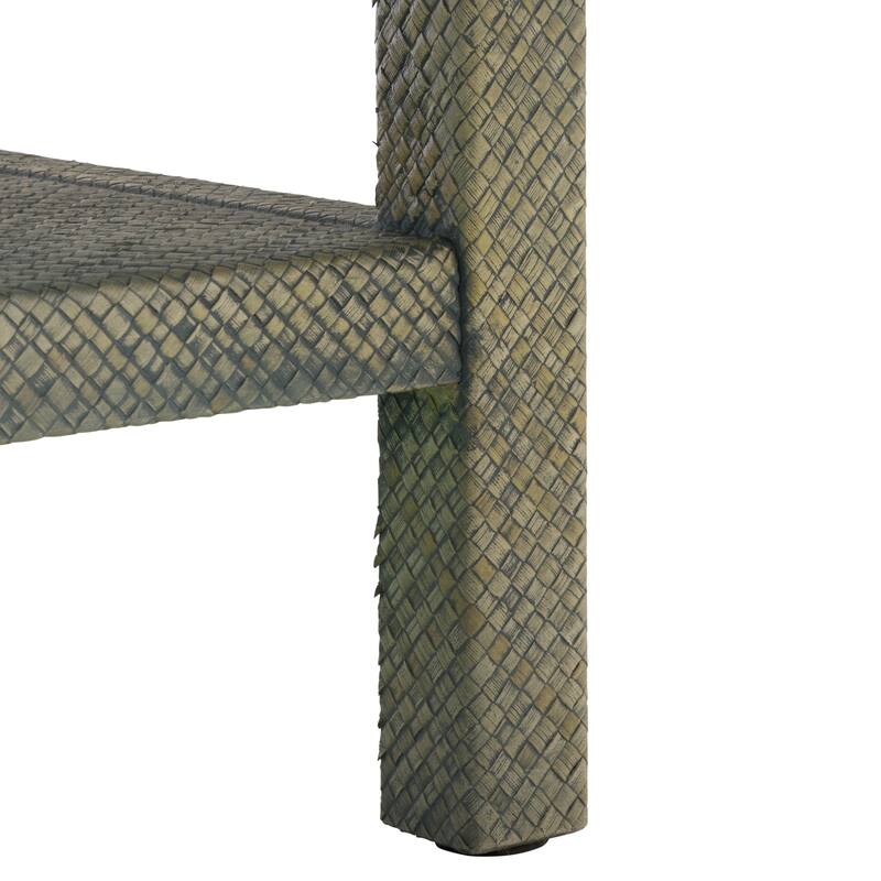 SAFAVIEH Iza Light Natural Raffia/ Gold Console Table - 31" W x 14" L x 30" H - 31"W x 14"D x 30"H