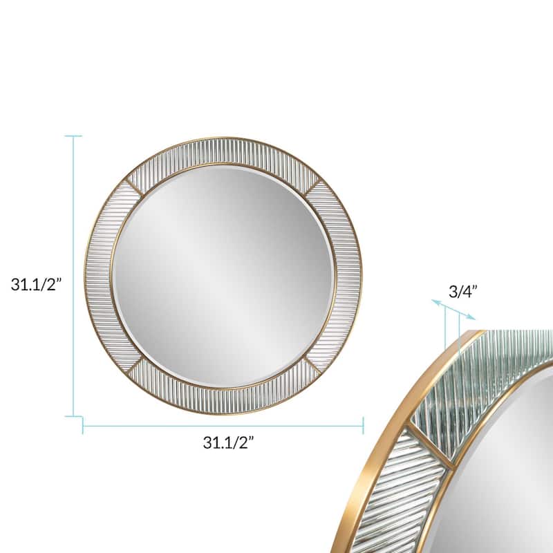 Frosted Round Wall Mirror