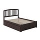 preview thumbnail 24 of 48, Richmond Full Solid Wood Platform Bed with Footboard & Full Trundle