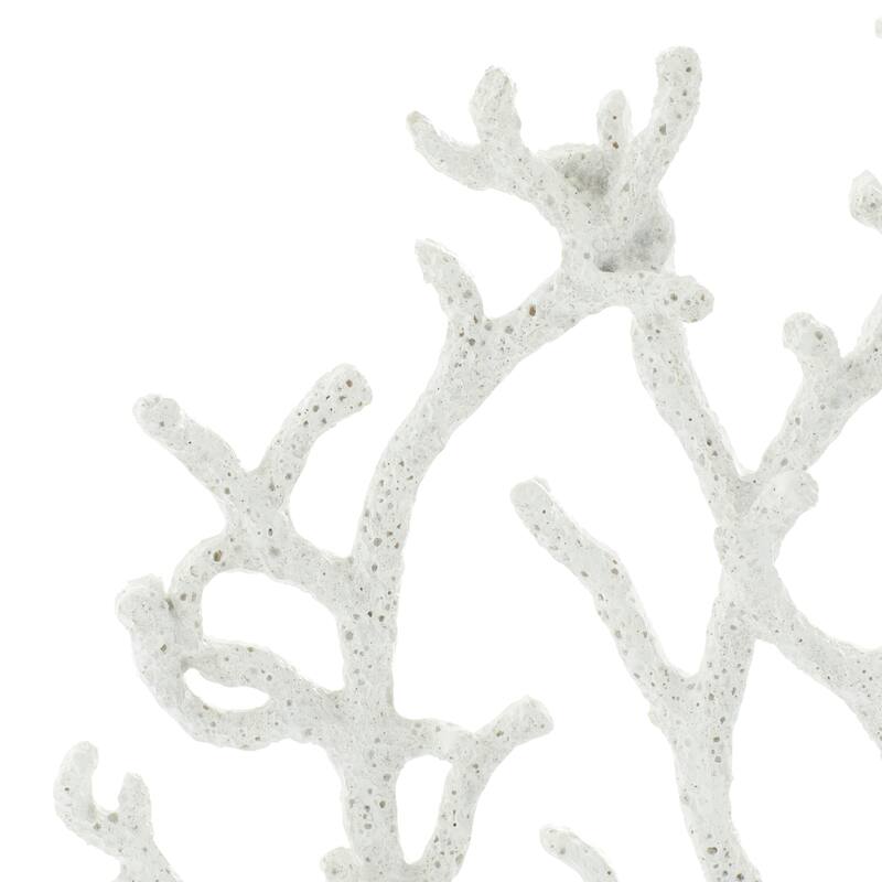 Polystone Coral Textured Porous Sculpture with Acrylic Base - Blue or White - Roche River Decor