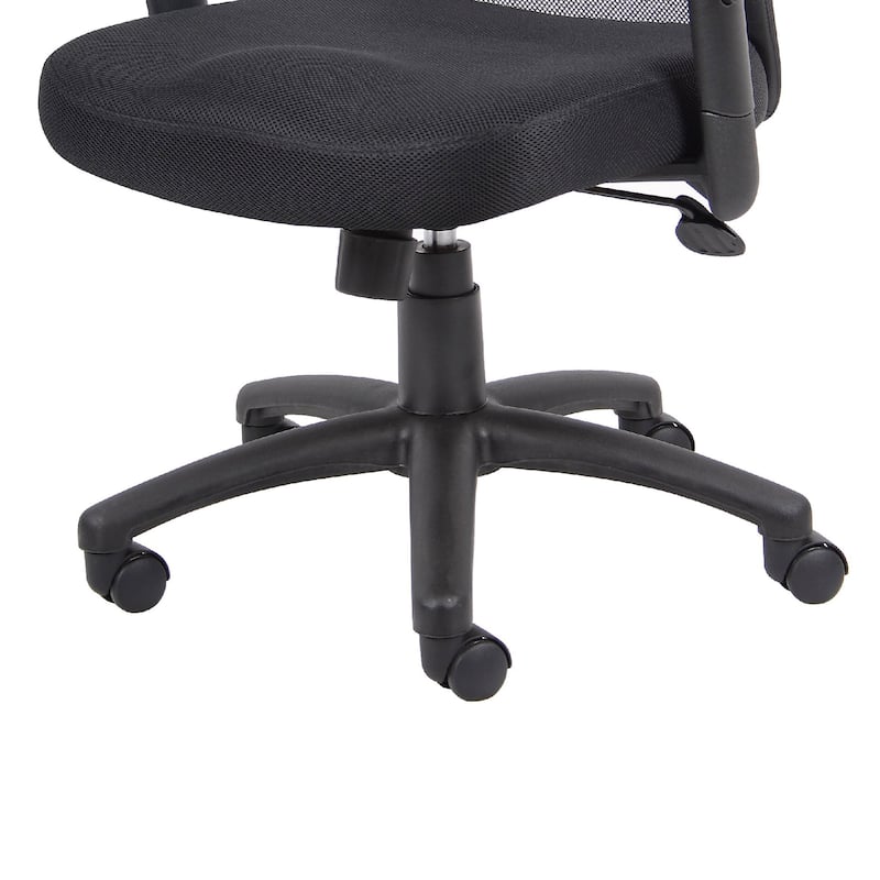 Lene Everyday Task Chair, Black CaressoftPlus Vinyl, Adjustable Arms