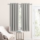 preview thumbnail 1 of 9, Grand Pointe 45 inch Length Short Grommet Blackout Curtain Panel with attachable wand 54x45 - Smoke