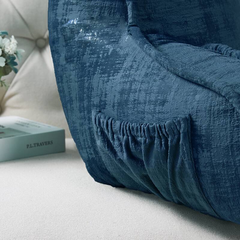 Textured Velvet Bedrest Reading Pillow Cover & Filling