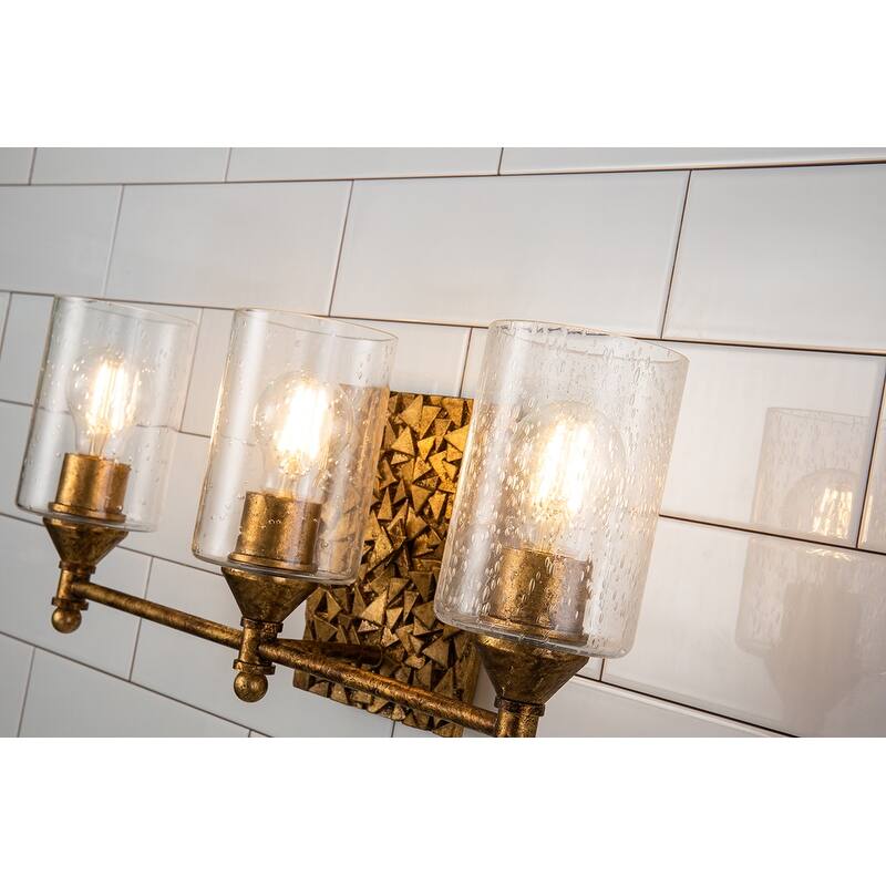 Transitional Gold 3-Light Bath Vanity Bar Light