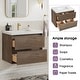 preview thumbnail 10 of 22, Sylphar 30 inch Bathroom Vanity with Sink, Floating Oak Cabinet with Stone Top