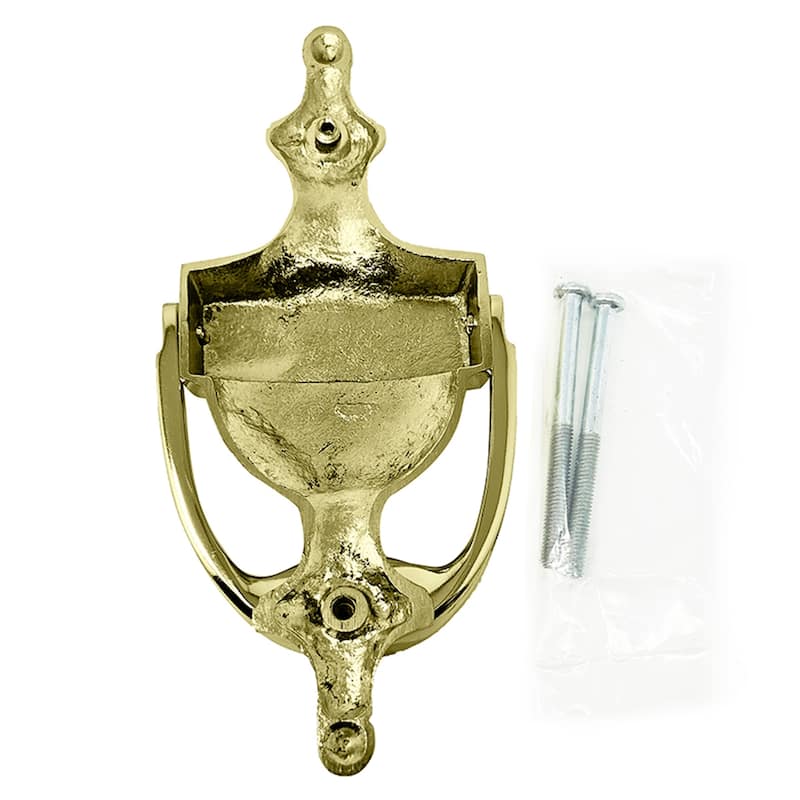 Medium Cead Mile Failte Claddagh Door Knocker - Antique Brass