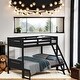 preview thumbnail 36 of 41, Modern Style Twin/Full Bunk Bed with Built-In Ladder