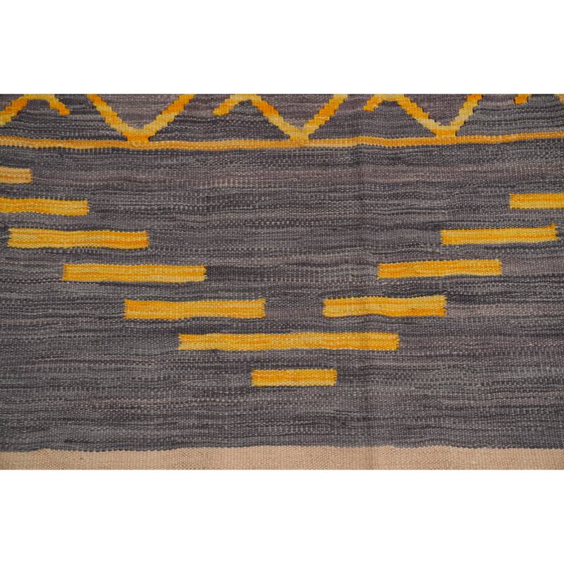 Hand Woven Southwestern Wool Multi-Colored Geometric Area Rug - 9' 8'' X 6' 3''