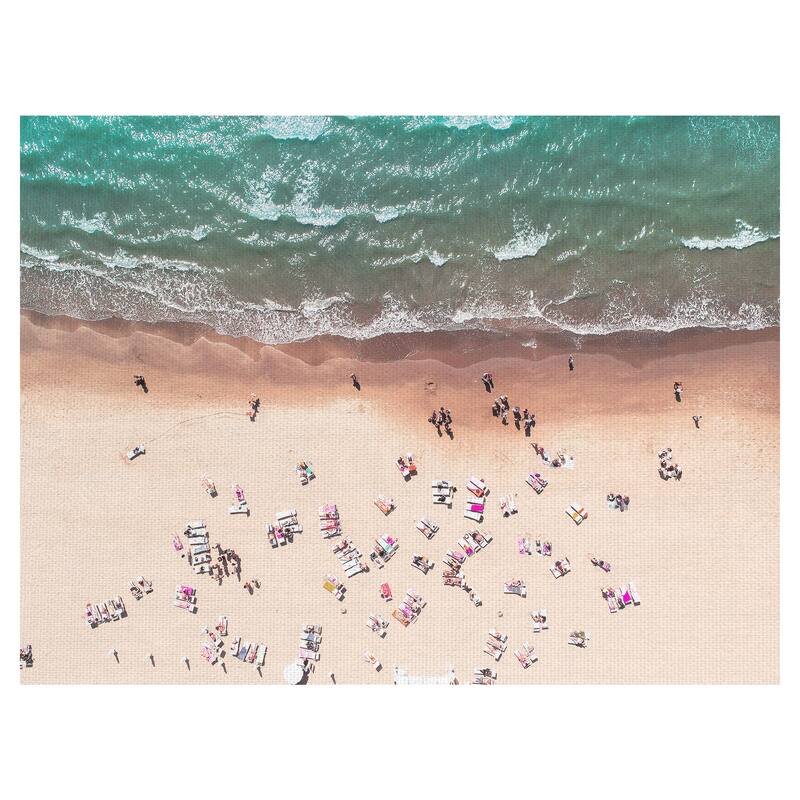 Beach Aerial REC Crop Canvas Art Print