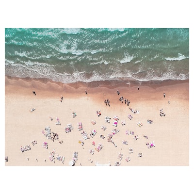 Beach Aerial REC Crop Canvas Art Print