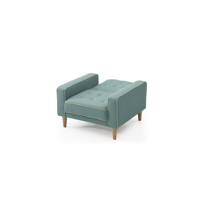 Tufted Accent Chair with Sleeper Conversion - 36" - Green