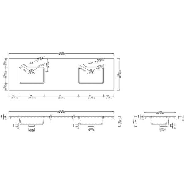 Dyconn True Solid Surface Vanity Countertop Bed Bath & Beyond 30642655