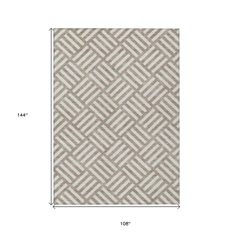 HomeRoots Geometric Transitional Rectangle Outdoor Rug
