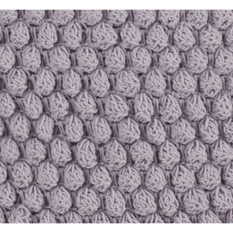Cotton Throw Pillow With Crochet Pom Pom Design And Down Filling