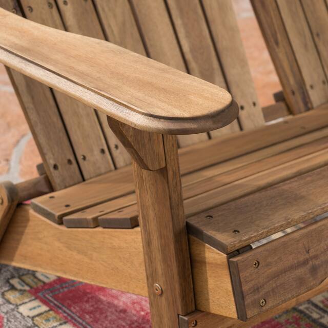 Malibu Outdoor Wood Adirondack Loveseat by Christopher Knight Home