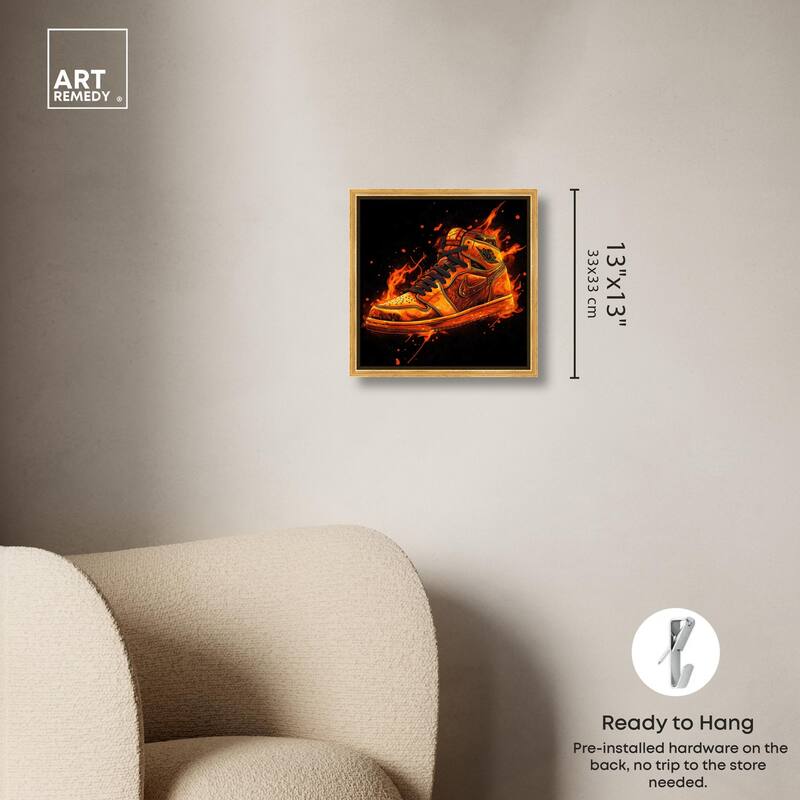 Jumpman on Fire I Canvas by Art Remedy