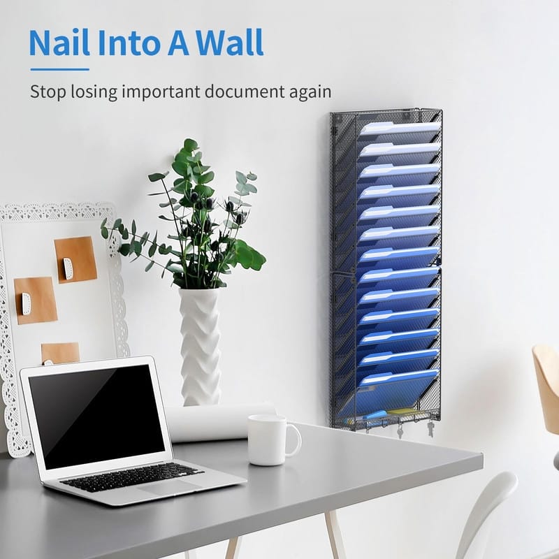 10 Tier Hanging Wall File Organizer