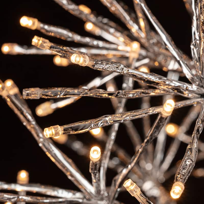 Alpine Corporation 53"H Indoor/Outdoor Artificial Christmas Tree with LED Lights