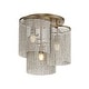 preview thumbnail 1 of 2, Maxim 22463WWD Fontaine 3 Light 16" Wide Flush Mount Ceiling Fixture Golden Silver