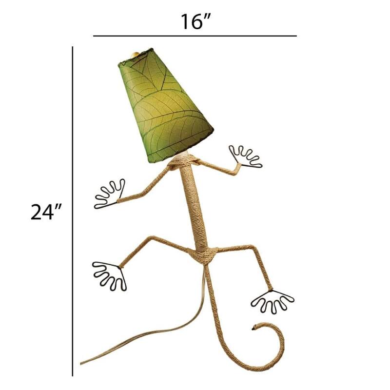 Gecko Wall Lamp Combo, Cocoa Leaves Shade, 16 x 7 x 24 in. - 16 x 7 x 24