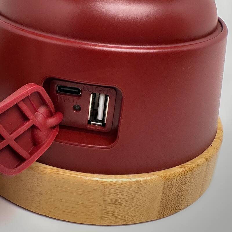 Kibun by Bulbrite S'mores Cordless LED Outdoor Table Lamp + Dimmer Built-in Rechargeable Battery 3-Level Brightness + Power Bank