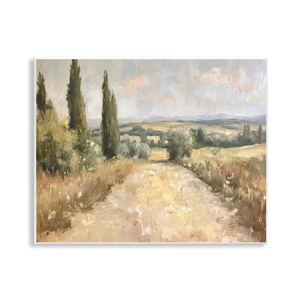 Stupell Rural Trail Landscape Wall Plaque Art Design By Petal Prints Design